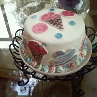 Ice Cream Dreams Cut outs painted... pre cake classes