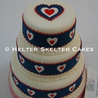 Mod Inspired Cake. Miniature wedding cake.