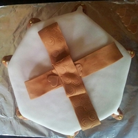 Birthday Cross Cake Birth day brown cross cake