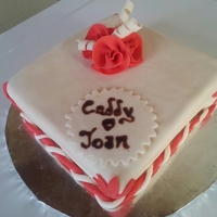White And Red Caddy Cake Birthday cake