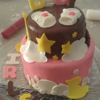 Bubble Baths And Lullabies chocolate fondant, homemade marshmallow fondant, red velvet and white cake