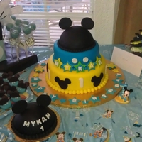 Mickey 1St Birthday cake and smashing cake