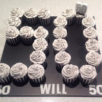 Hubby's 50 Birthday Cupcakes Hubby's 50 Birthday Oreo Chocolate Cupcakes with Oreo Crush Frosting