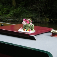 Narrow Boat Jug In the UK we have alot of narrow boats (or barges) and many are decorated with hand painted tin jugs and other items in this very...