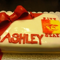 Birthday Graduation Cake cake made for my cousin celebrating her birthday and her graduation. 1/2 sheet chocolate cake with filling fondant covered with fondant...