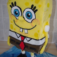 3D Standing Spongebob my sons 2nd birthday cake