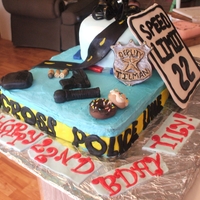 Cop Birthday Cake Turning 22 