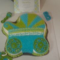 1St Baby Buggy Cake Ignore the greasy cake board....smh