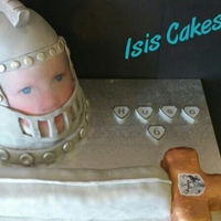 Knight Cake For My Nephew! This cake was for my nephew Hugo for his 6th birthday party! My sister sent me a picture of a cake with the eyes showing through a helmet!...