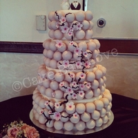 Cherry Blossom Cake Ball Cake four tiered cherry blossom cake ball cake