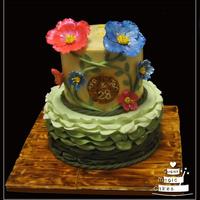 Floral Themed Birthday Cake Wwwfacebookcomsugarmagiccakes *Floral themed birthday cake www.facebook.com/Sugarmagiccakes