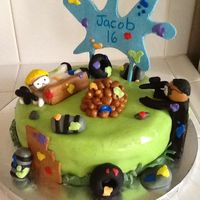 Fondant Paintball Cake Inspired By Wilton Fondant Paintball cake inspired by Wilton