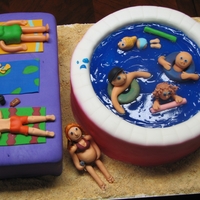 "10" Pool Party For my grand daughter's 10th! Characters are all family members...lol