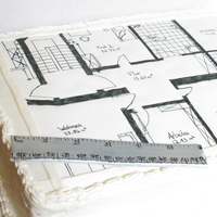 Architect's Floor Plan Cake I made this cake for the birthday of an architect who designs buildings in Germany. The top of the cake is a replica of one of his floor...