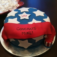 Us Citizen Cake For a family friend who finally received his US citizenship. It's a flag on the inside!