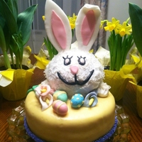 Easter Bunny Cake Carrot cake easter bunny for easter! My second cake.