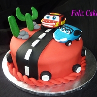 Cars modelages des voitures et des cactus a la mains