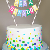 Confetti Cake For A Twins Birthday Confetti cake for a twin's birthday