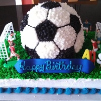 Soccer Cake This soccer cake was made using the wilton sports ball pan.