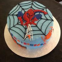 Spiderman Buttercream With Fondant Accents Spiderman, buttercream with fondant accents.