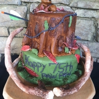 Hunting Theme 75Th Birthday Cake