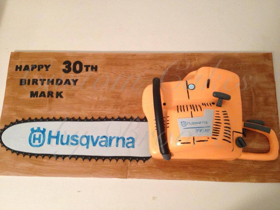This Husqvarna Chainsaw Cake Was 75Cms Long All Handmade Decorations And Hand Painted This Husqvarna chainsaw cake was 75cms long. :)All handmade decorations and hand painted