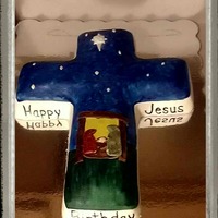 Happy Birthday Jesus All hand painted. Covered in mmf.