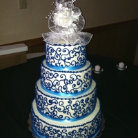 Wedding Cake All Buttercream-whew!