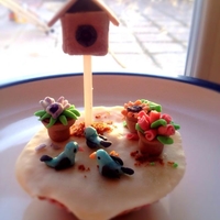 Birdhouse On A Cupcake 