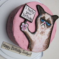 Grumpy Cat Cake all edible grumpy cat, hates your birthday