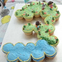 Dora Theme Cupcake Cake 
