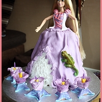Singing Rapunzel Cake I made this cake for my Granddaughters 5th Birthday using a full singing Rapunzel Doll, it turned out great!!