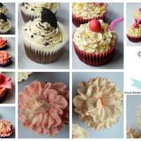 Pretty Cupcakes all these are Brownie Cookie Fudge Cupcakes my own recipe and they are super Yummy!!