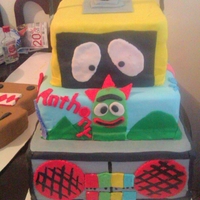 Yo Gabba Gabba my first 4square tier cake