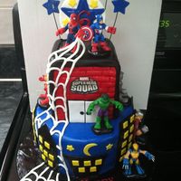 Superhero Squad Cake Superhero Squad cake!