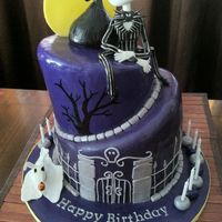 Nightmare Before Christmas Birthday cake for a girl who LOVES this movie...fun to make!