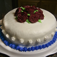 Independence Day Roses I created this cake for my final class of Wilton's Decorating Basics in June 2012. I made a white cake filled with whoophie pie...