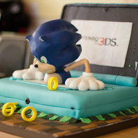 Mini Sonic Nintendo 3Ds Cake Small Version From Our Sonic 3D Cake Mini Sonic Nintendo 3DS Cake Small version from our sonic 3D cake,