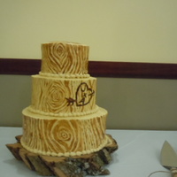 Wood Grain Wedding Cake 