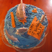 Alex's Shark Cake My son loves sharks, so put some on his birthday cake. :) TFL.