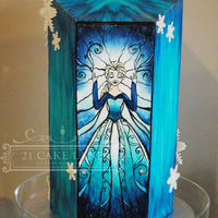 Frozen Dessert Buffet My Frozen CakeQueen Elsa stained Glass window design 13" high