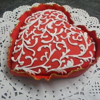 Gumpaste Heart With Royal Icing 