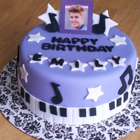 Justin Bieber Cake Chocolate With Whipped Ganache Filling Justin Bieber cake - chocolate with whipped ganache filling