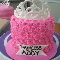 Princess Tiara Cake SMASH CAKE! Vanilla cake with chocolate buttercream frosting.