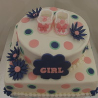 Baby Shower Buttercream with fondant accents.