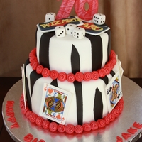 70 Birthday - Card Shark This was made for a wonderful woman who LOVES cards, and dice games and CRAZY animal print!