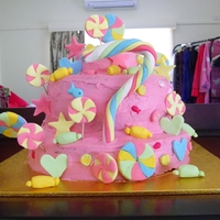 Lolly Shop Cake Inspired by a "Cake Boss" cake, my mother and I spent a week after school, making the bits and pieces for it. This was a simple...