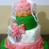 Wedding Cakes Abstract wedding cake to match brides dress and color scheme.