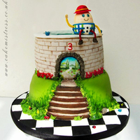 Humpty Dumpty Optical Illusion Stairs Made this for a friends daughter. Stairs are a hand painted perspective not 3D....playing tricks lol. I saw a picture on pinterest which...