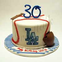 La Dodgers Baseball Cake . Los Angeles, Dodgers Baseball cake for a surprise birthday party. With love from a sister to her brother !!!